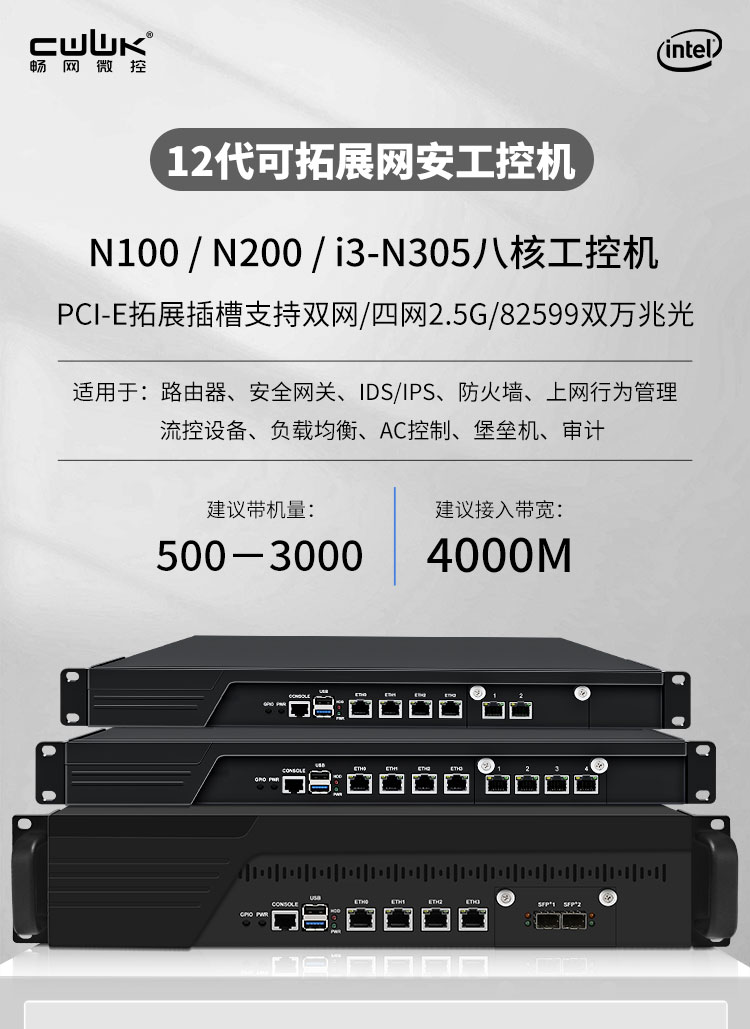 CW-ADLN-4L-N100网安工控机